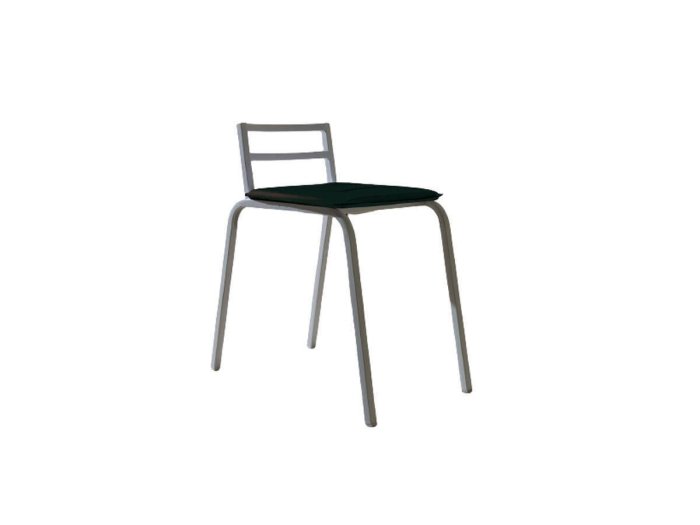 Taburete apilable Skate negro