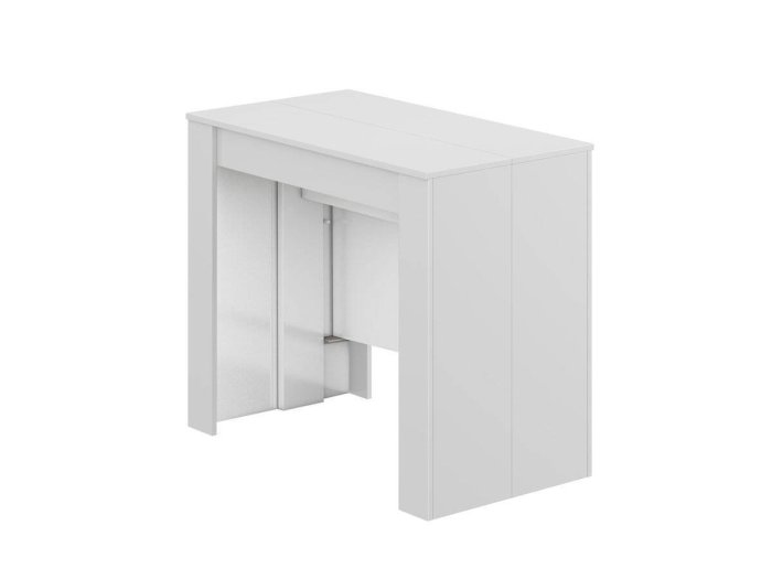 Mesa tipo consola blanca convertible Dina