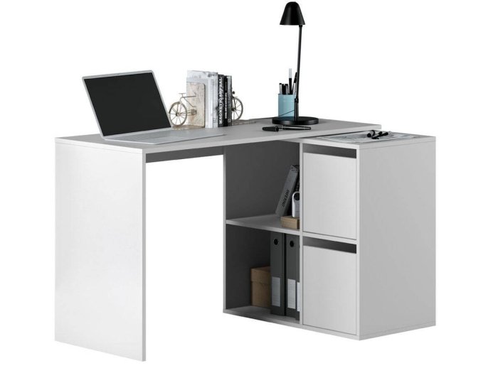 Mesa de ordenador Jade multiposición blanca
