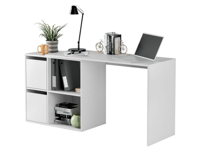 Mesa de ordenador Jade multiposición blanca