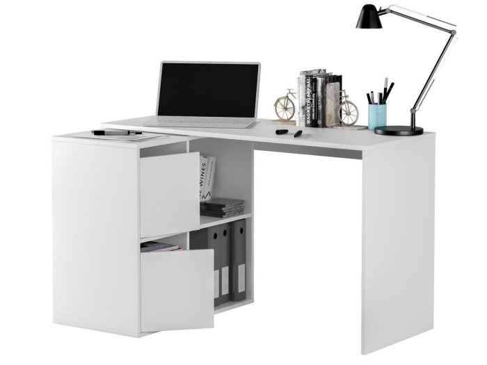 Mesa de ordenador Jade multiposición blanca
