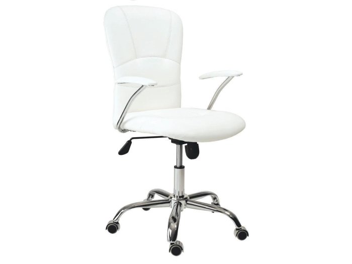 Silla con brazos Cromados Scarlet blanca