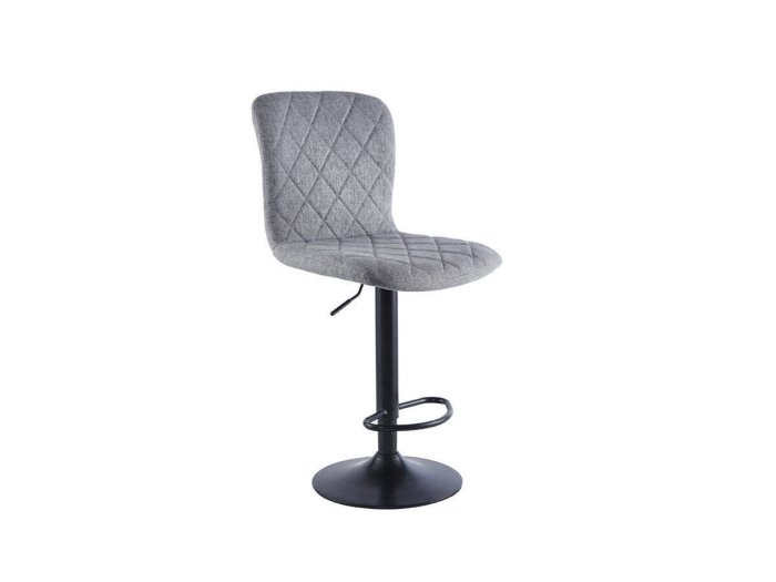 Taburete giratorio y elevable Olalla gris-negro