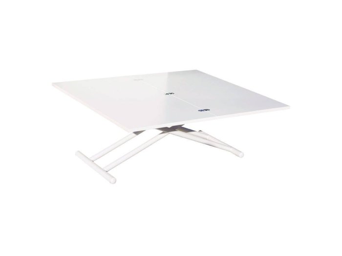 Mesa de centro elevable y extensible Akira blanco 2