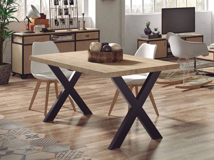 Mesa comedor fija Nagore roble-negro