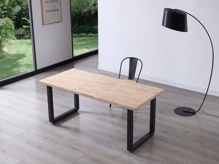 Mesa comedor extensible Miranda roble-negro