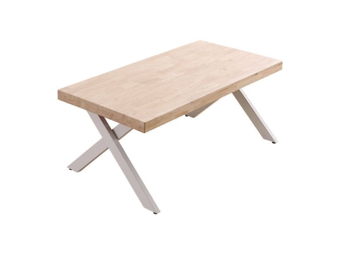 Mesa centro elevable comedor Freya roble-blanco