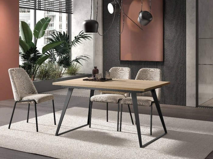 Mesa comedor extensible metálica modelo DAKOTA