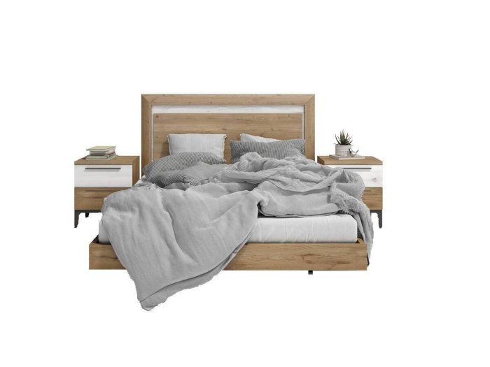 Dormitorio modelo VINTÉ Two con patas en grafito