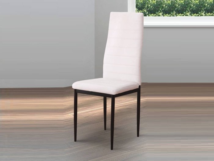 Silla de comedor económica modelo HUELVA blanca 2