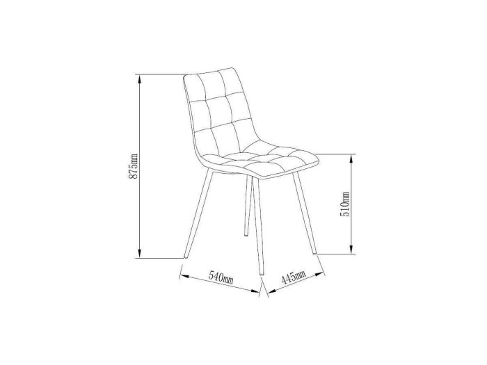 Silla industrial modelo GIULIA gris pizarra