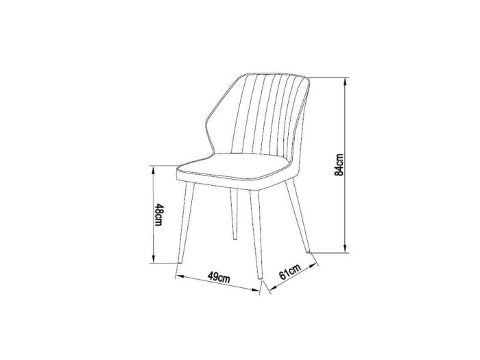 Silla de comedor modelo MAIA color visón