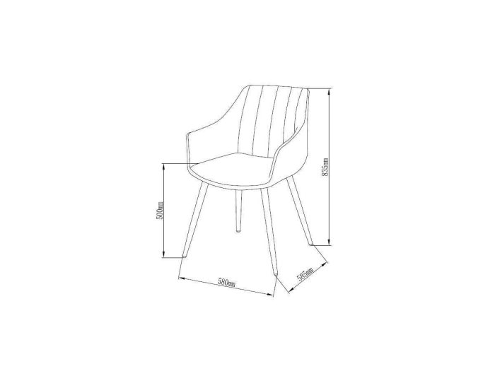 Silla de comedor modelo DANAE Gris avellana