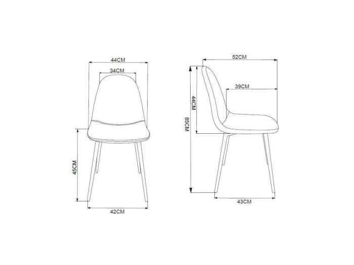 Silla de comedor modelo IRINA color lima