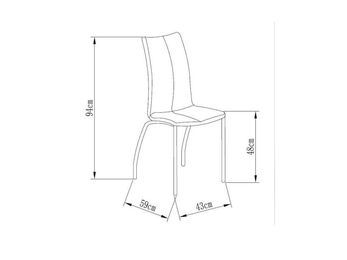 Silla de comedor modelo NIA Negro