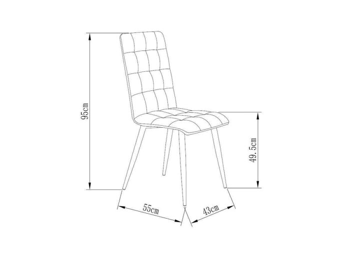 Silla de comedor modelo PRIYA gris piedra