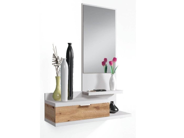 Mueble recibidor modelo TICOLO con consola y espejo