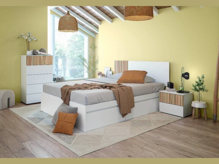 Cajonera 5 cajones modelo ETNIA blanco-rayado