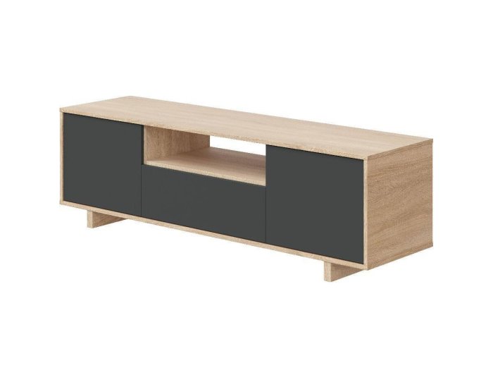 Mueble para Tv modelo ELECTROMINA roble y gris 2