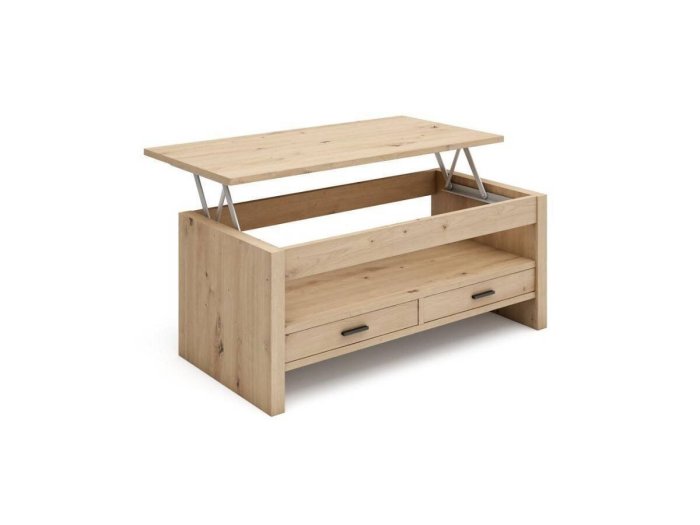Mesa centro elevable con cajones modelo PRAGA