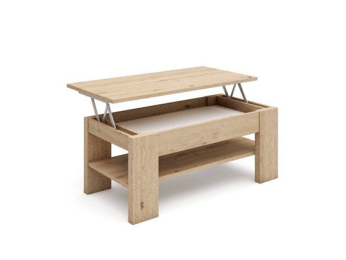 Mesa centro elevable con revistero modelo ALTEA Small