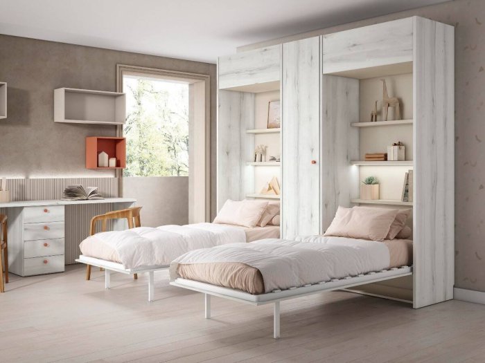 Cama abatible vertical con altillo modelo ELSA