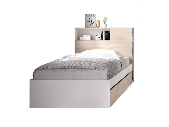 Cama con cabecero y dos cajones modelo MENTA