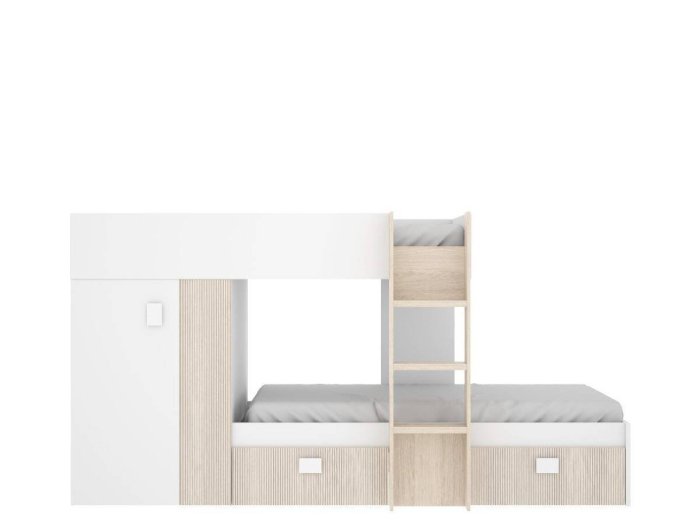 Cama tren con armario de dos puertas modelo MENTA 2