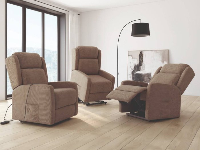 Sillón relax 2 motores y power-lift con ruedas modelo YAS 2