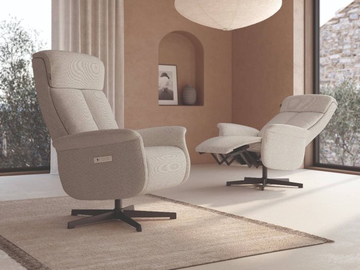 Sillón relax giratorio con 2 motores modelo ELBA 2