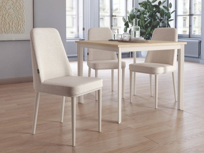 Silla de comedor con patas blancas modelo IZMA 2