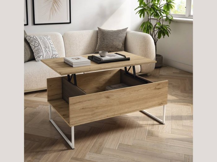 Mesa de centro elevable con cajón modelo ALBANIA