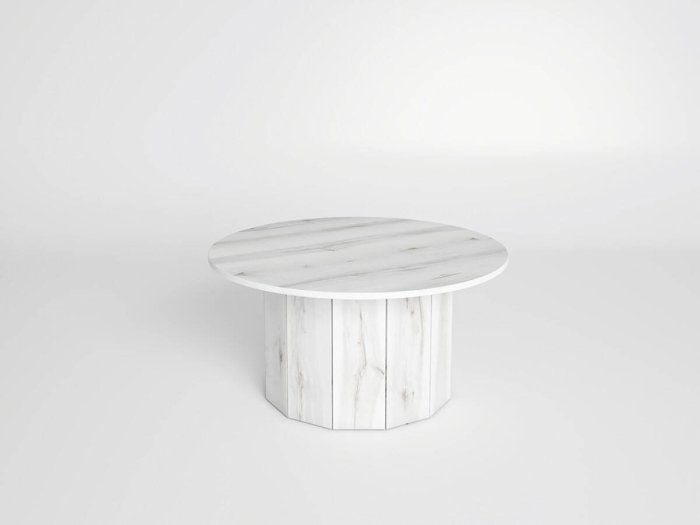 Mesa de centro redonda con pie central modelo XAI 2