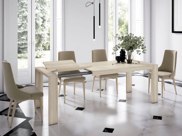Mesa comedor extensible pata deslizante modelo IRIS 2