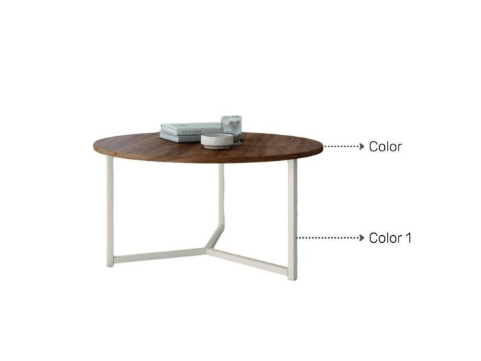 Mesa de centro redonda diámetro 80 modelo GOL 2