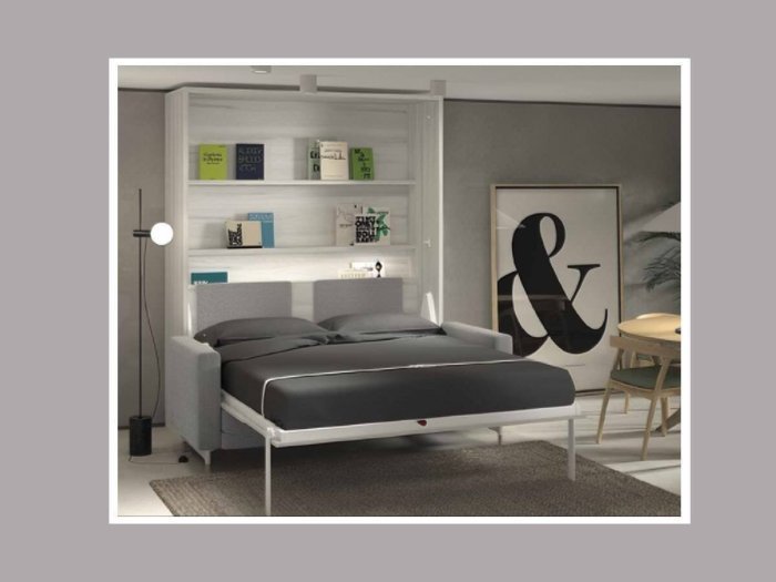 Cama abatible vertical con sofá modelo EROS