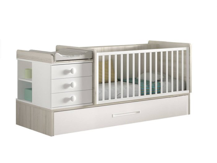 Cuna convertible con cama nido modelo ELBOW 2