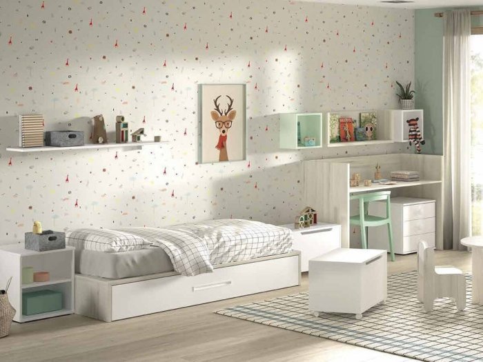 Cuna convertible con cama nido modelo ELBOW