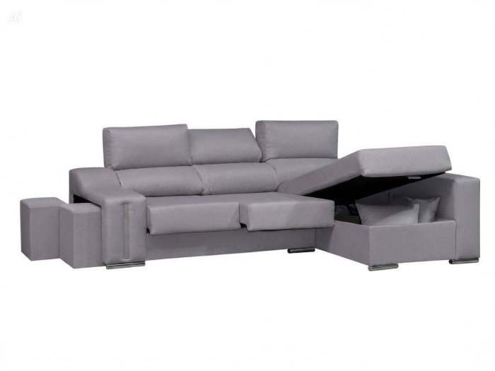 Sofá chaisselongue con arcón modelo SISMAR 2